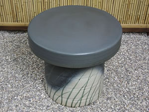 テーブルセット　陶器つく信楽焼テーブルセット　ガーデン　庭園セット　やきもの机