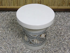 テーブルセット　陶器つく信楽焼テーブルセット　ガーデン　庭園セット　やきもの机