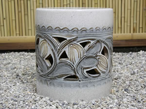 テーブルセット　陶器つく信楽焼テーブルセット　ガーデン　庭園セット　やきもの机