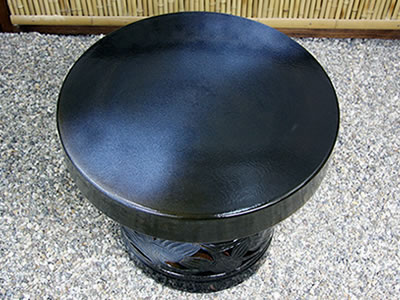 テーブルセット　陶器つく信楽焼テーブルセット　ガーデン　庭園セット　やきもの机