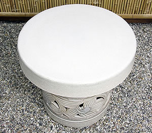 テーブルセット　陶器つく信楽焼テーブルセット　ガーデン　庭園セット　やきもの机