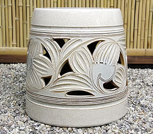 テーブルセット　陶器つく信楽焼テーブルセット　ガーデン　庭園セット　やきもの机