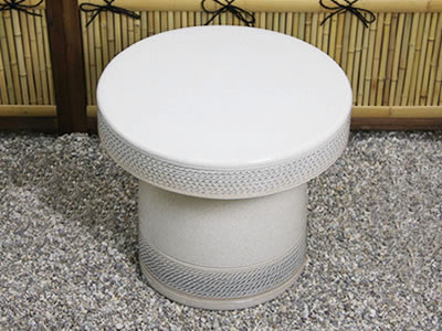 テーブルセット　陶器つく信楽焼テーブルセット　ガーデン　庭園セット　やきもの机