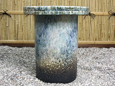 テーブルセット　陶器つく信楽焼テーブルセット　ガーデン　庭園セット　やきもの机