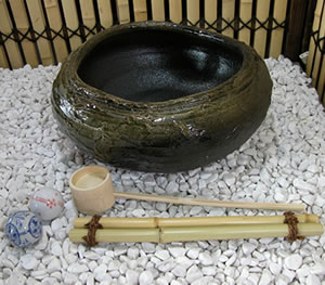 つくばい 陶器ツクバイ しがらきやき蹲 信楽焼