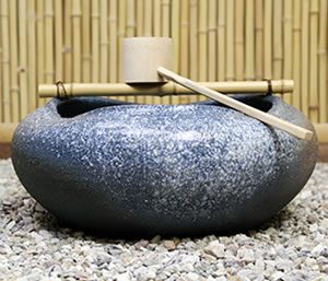 つくばい 陶器ツクバイ しがらきやき蹲 信楽焼