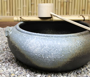 つくばい 陶器ツクバイ しがらきやき蹲 信楽焼