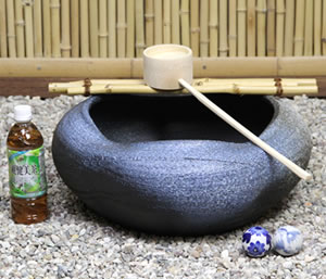 つくばい 陶器ツクバイ しがらきやき蹲 信楽焼