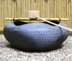 つくばい 陶器ツクバイ しがらきやき蹲 信楽焼