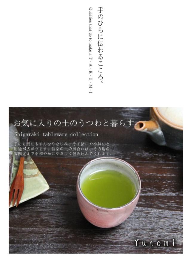 ゆのみ信楽焼湯呑陶器湯のみしがらき焼