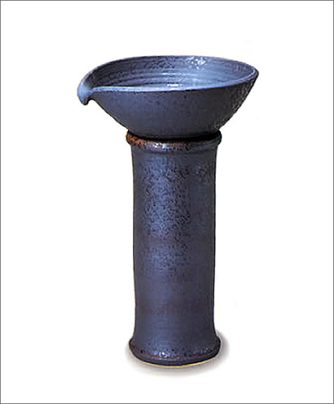 しがらき焼　吐水口　陶器の湯こぼし