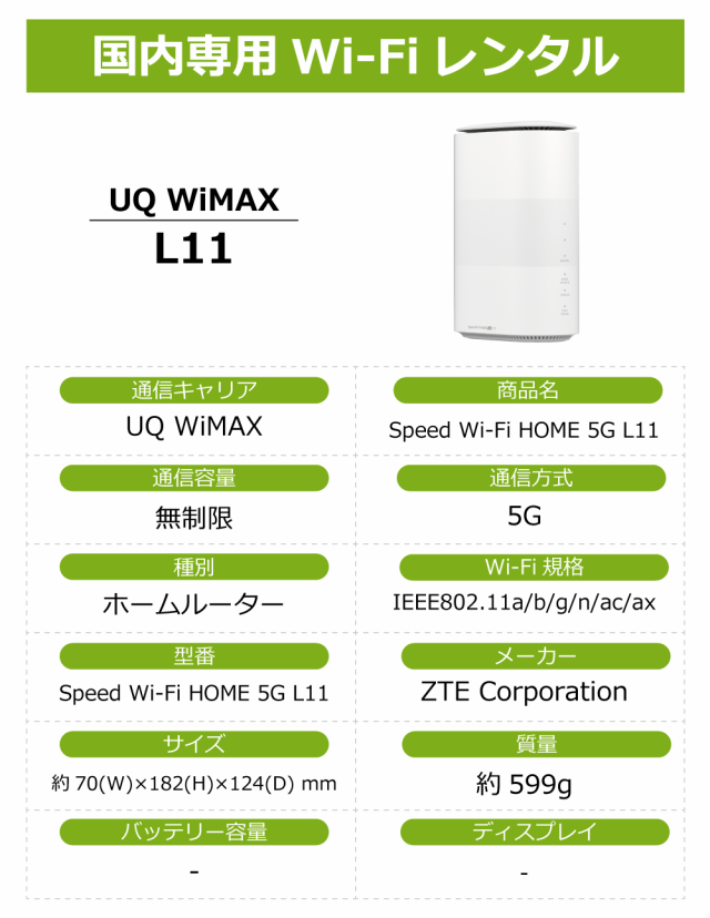 Speed Wi-Fi HOME 5G がたかっ L11 UQ WiMAX