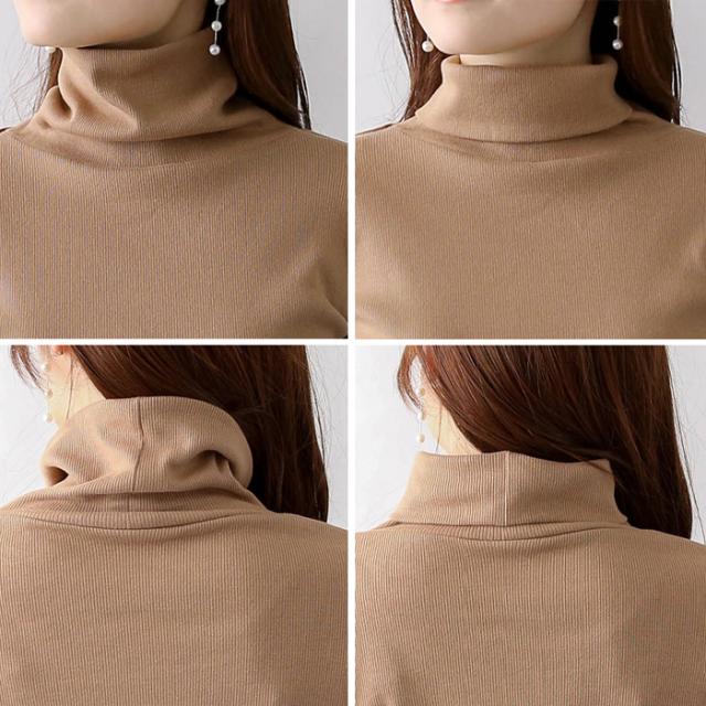 ハイネックリブプル