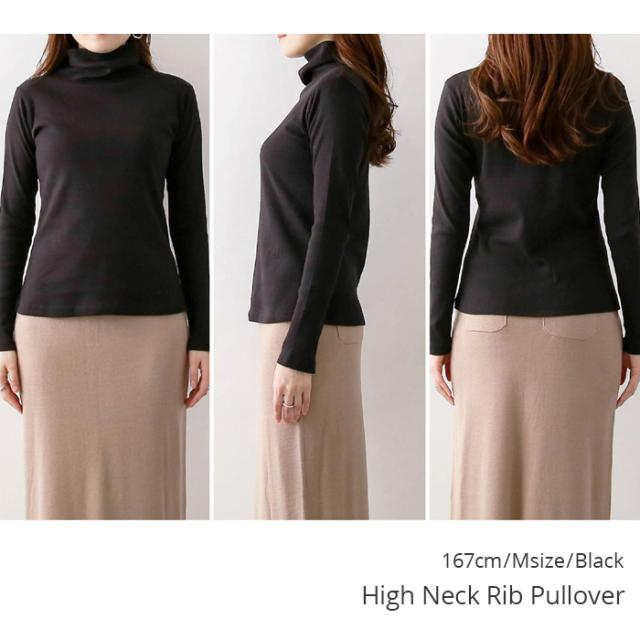 ハイネックリブプル