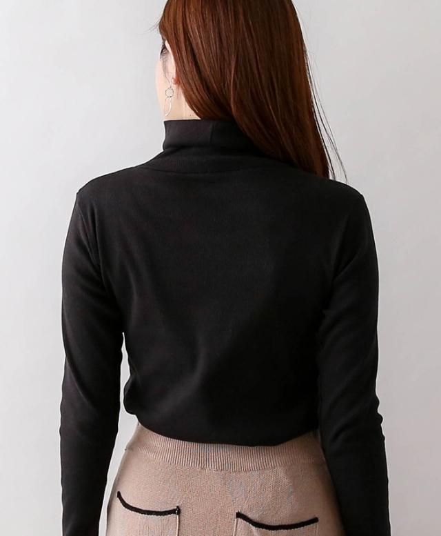 ハイネックリブプル