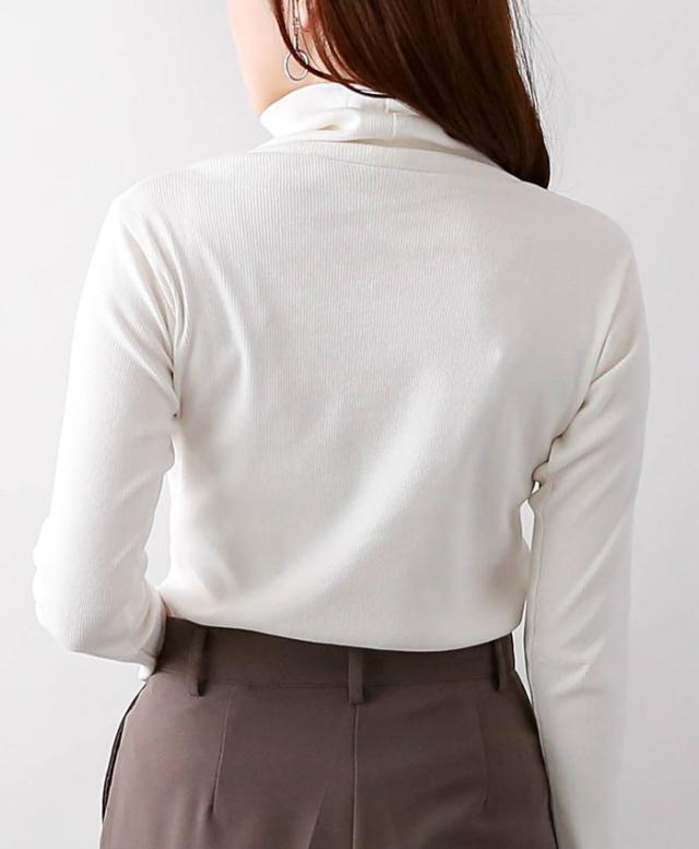 ハイネックリブプル