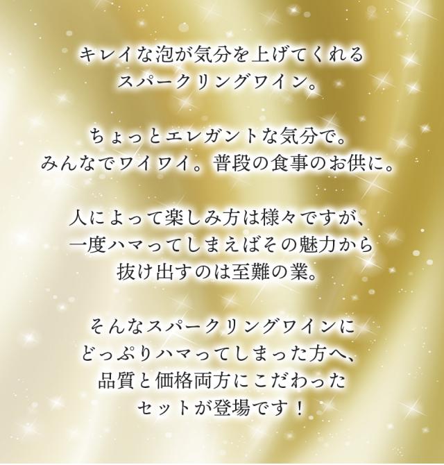 品質と価格にこだわったスパークリングワインのセット