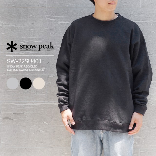 SNOW PEAK RECYCLED COTTON SWEAT CREWNECK スノーピーク リサイクル