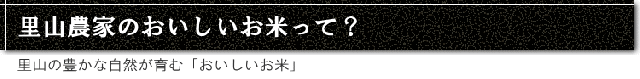 里山農家のおいしいお米