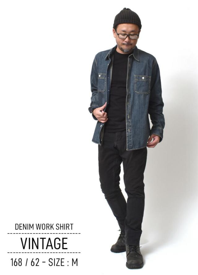 デニムワークシャツ