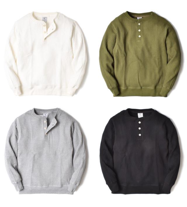 ビックワッフルヘンリーネック