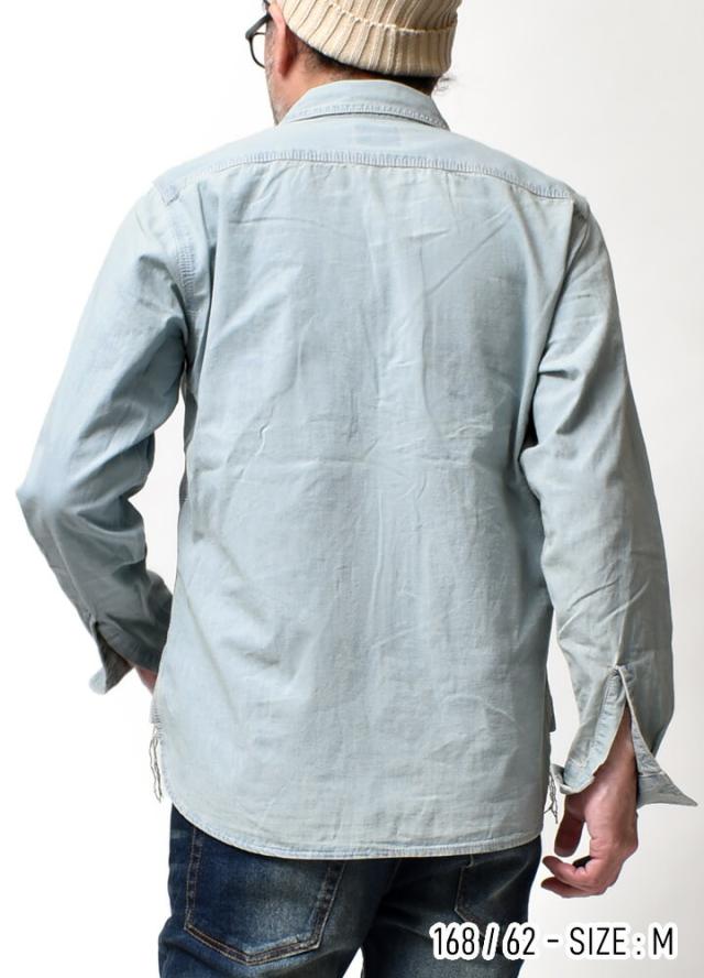 シャンブレワークシャツ