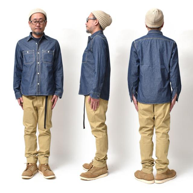 シャンブレワークシャツ