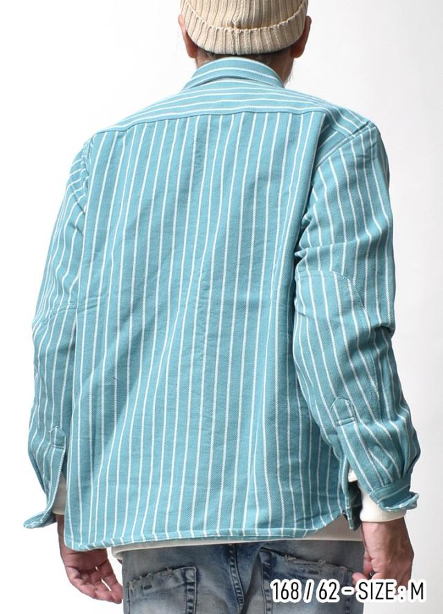 ストライプワークシャツ