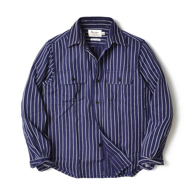 ストライプワークシャツ