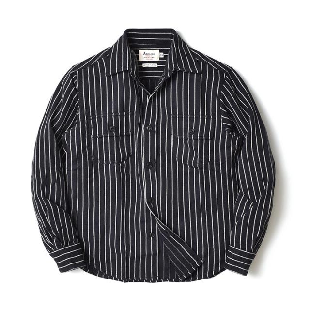 ストライプワークシャツ
