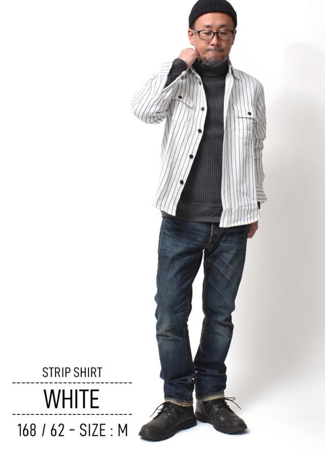 ストライプワークシャツ