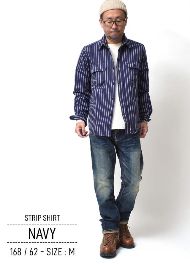 ストライプワークシャツ