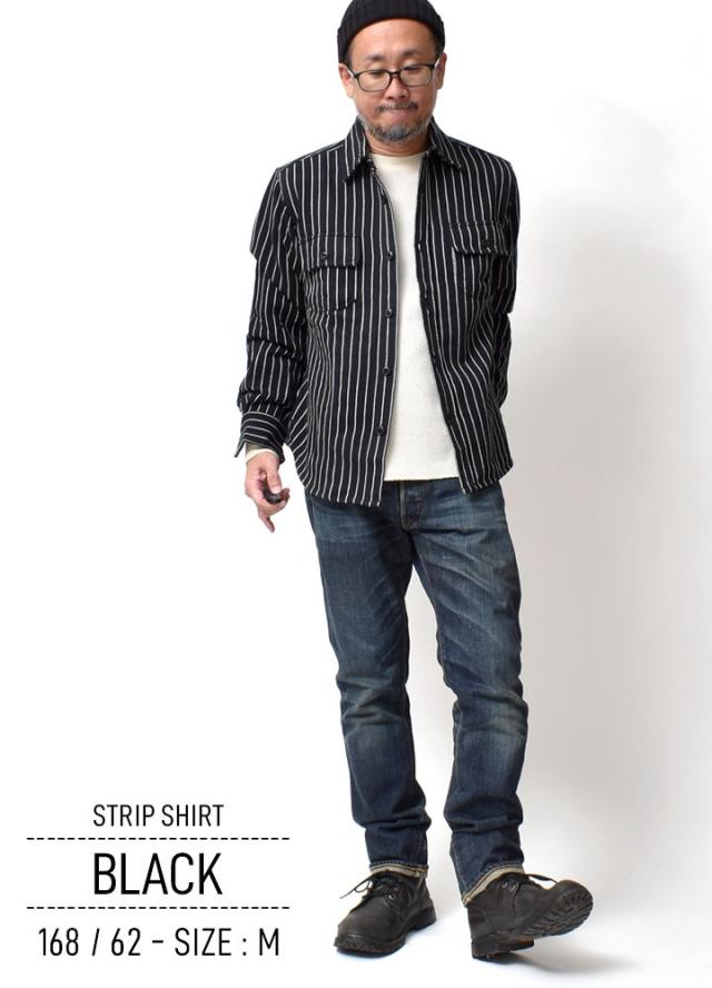 ストライプワークシャツ