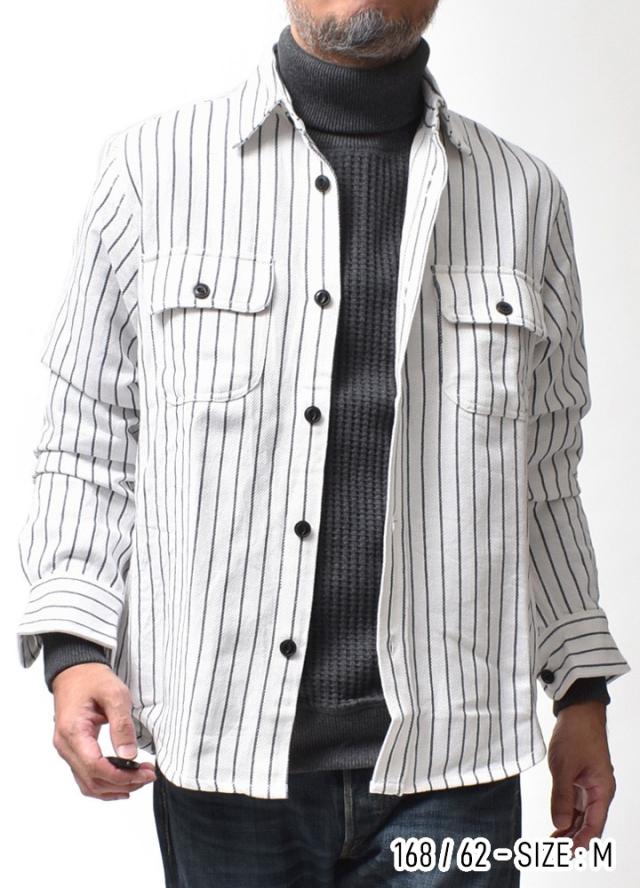 ストライプワークシャツ