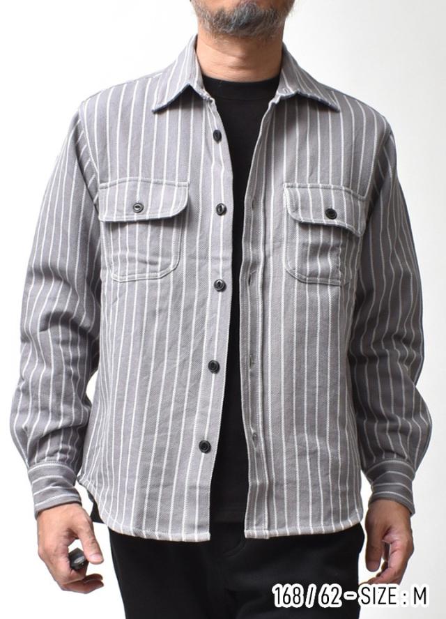 ストライプワークシャツ