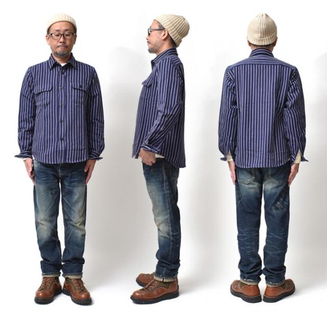 ストライプワークシャツ