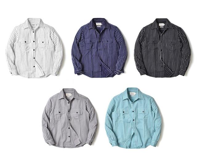 ストライプワークシャツ