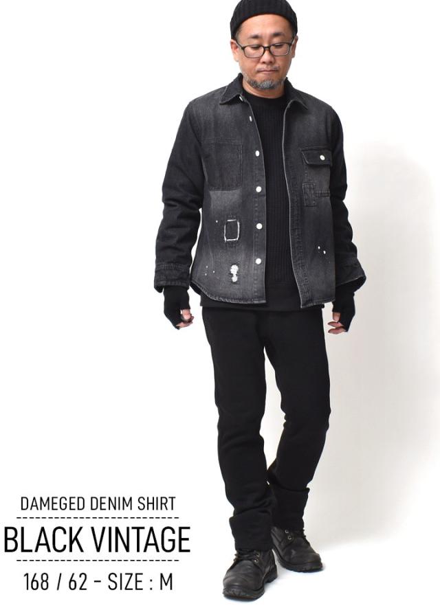 ダメージデニムシャツ