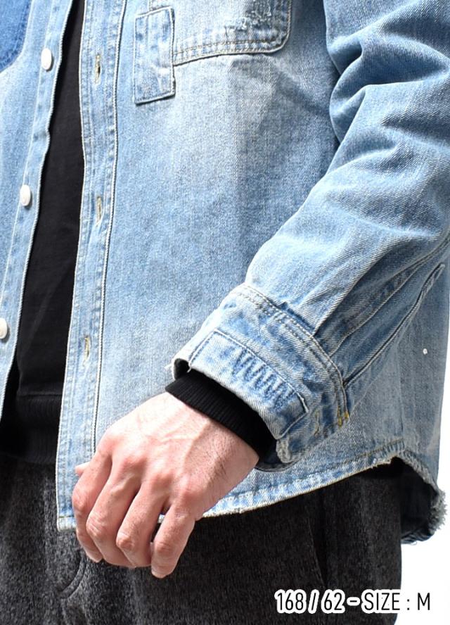 ダメージデニムシャツ