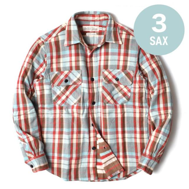 裏起毛ネルシャツ