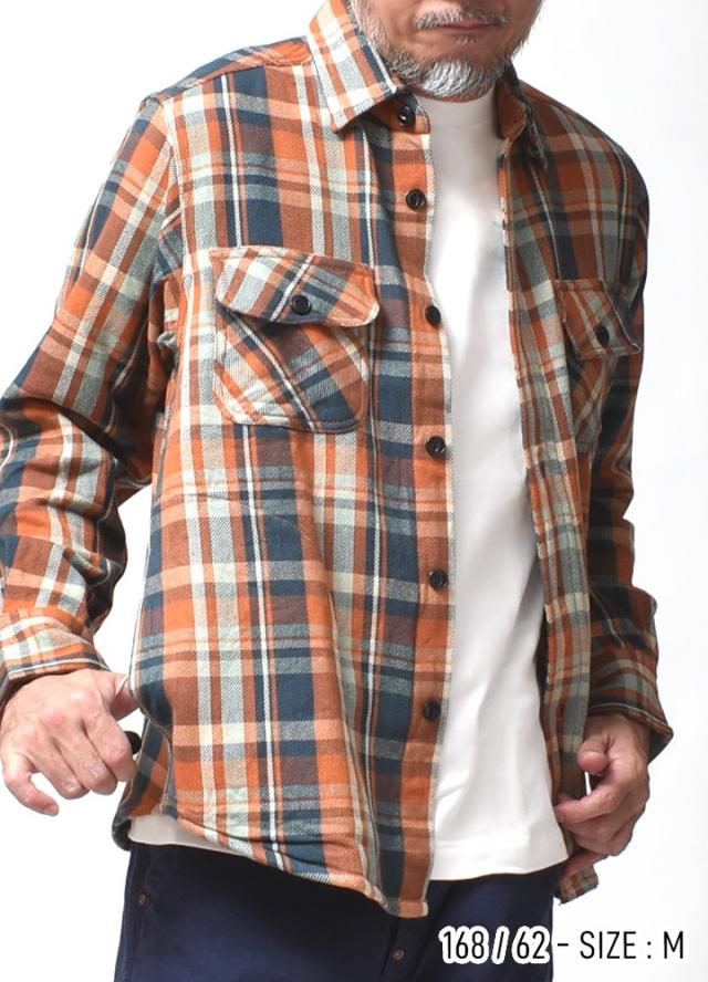 裏起毛ネルシャツ