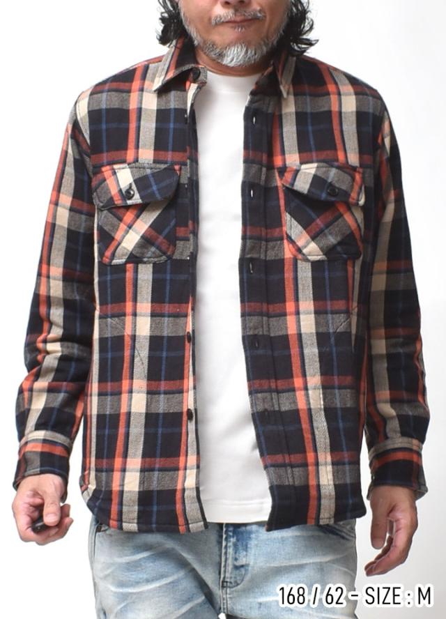 裏起毛ネルシャツ