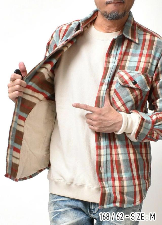 裏起毛ネルシャツ