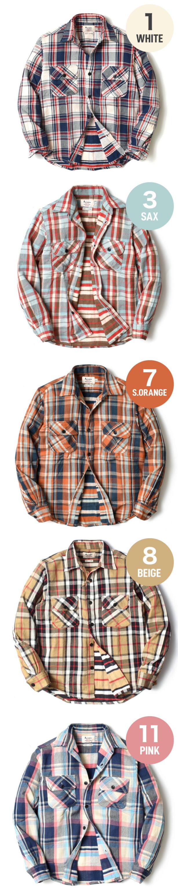 裏起毛ネルシャツ