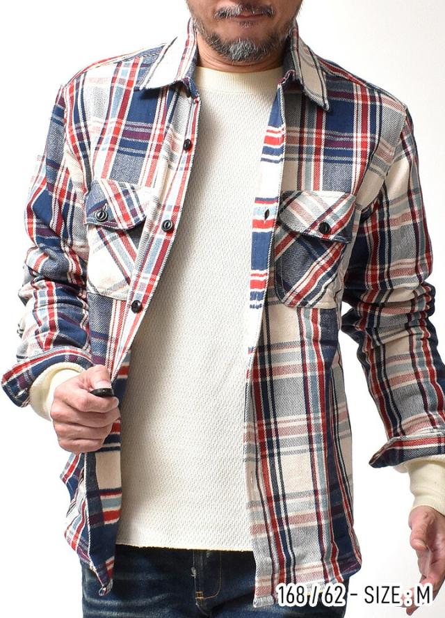 裏起毛ネルシャツ