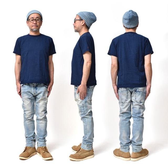 インディゴ半袖Tシャツ
