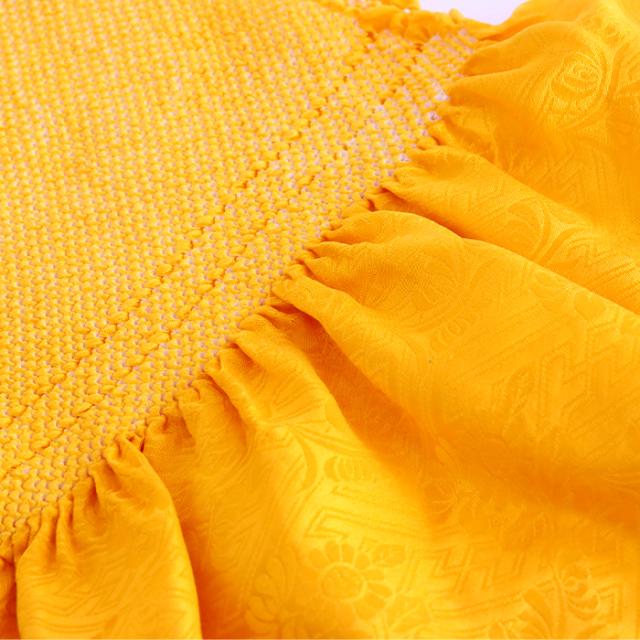 《正絹四つ巻き総絞り帯揚げ 振袖用》振袖姿用帯揚げ【振袖用帯揚げ】（赤 黄 緑 総絞り 絞り 四巻 地紋柄/成人式 振袖 結婚式 お祝い 晴れの日 着付け小物)