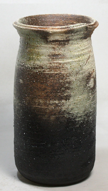 古陶白窯変傘立