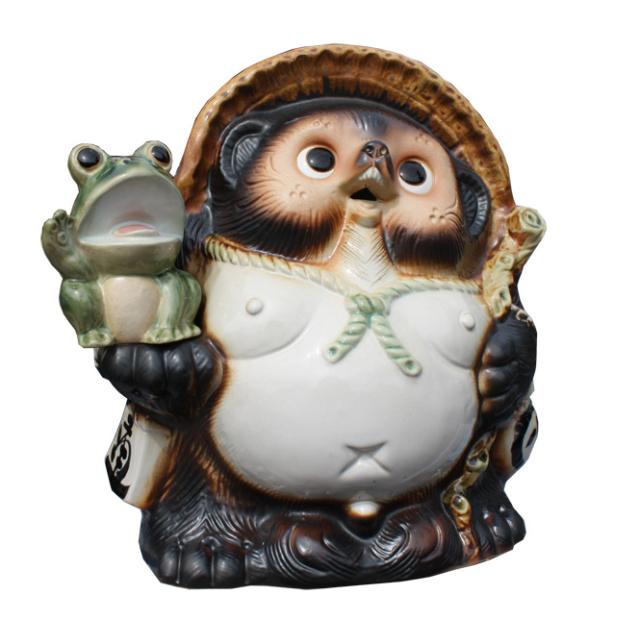 福々かえる持ち狸9号