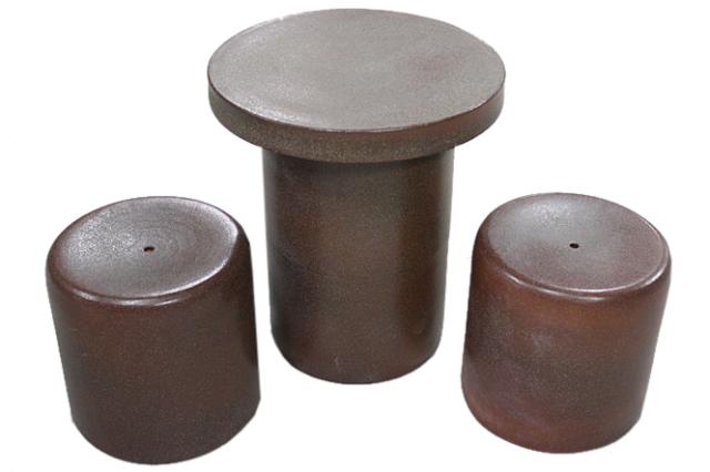 火色斑点テーブルセット3点　15号